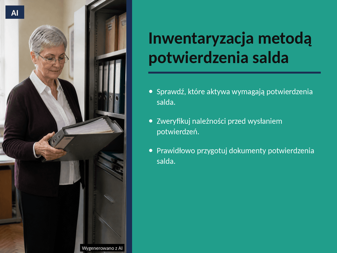 inwentaryzacja metodą potwierdzenia salda