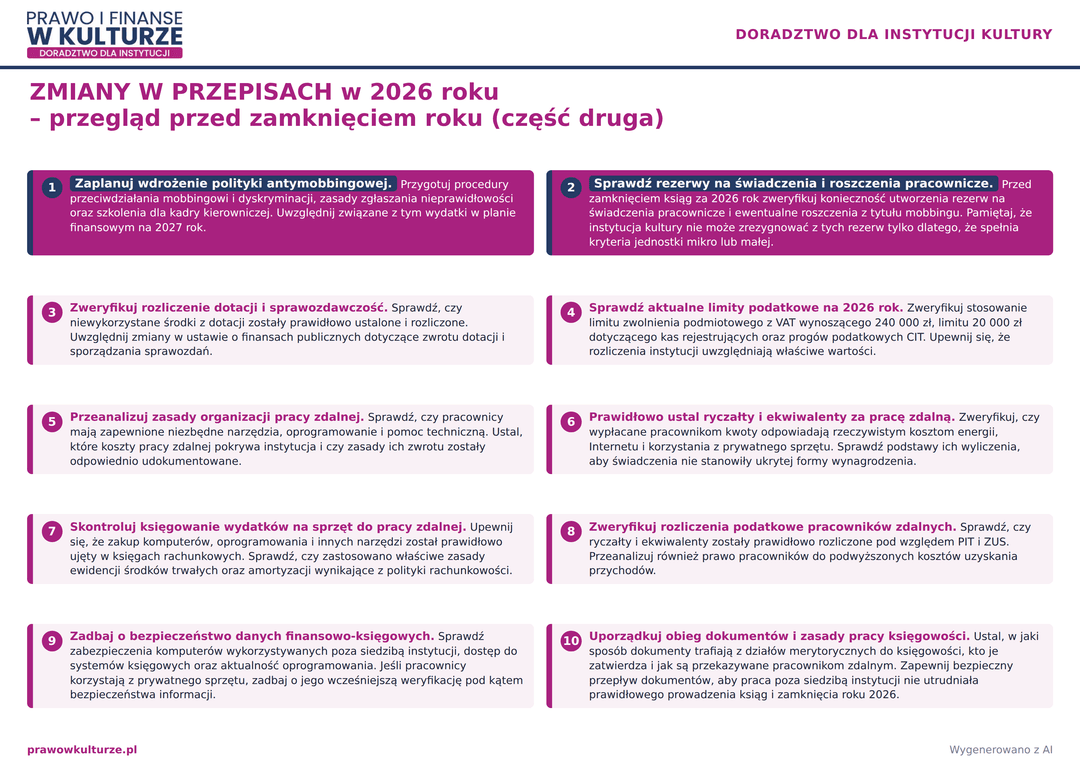 ZMIANY W PRZEPISACH w 2026 roku – przegląd przed zamknięciem roku