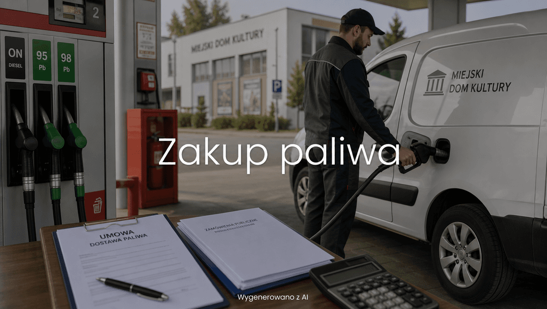 Umowa na dostawy paliwa do instytucji kultury bez Pzp